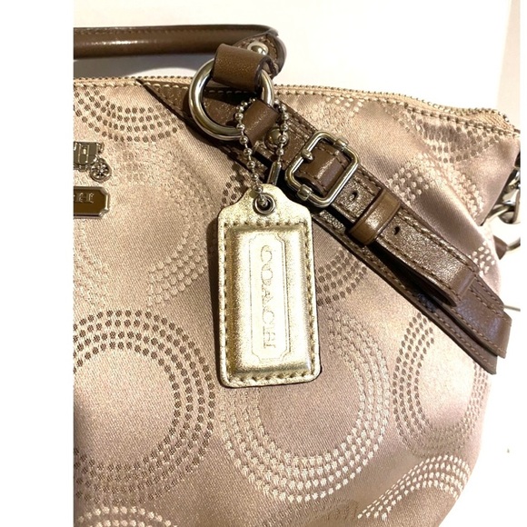 Coach vintage CC signature print nylon satchel handbag - Picture 4 of 11